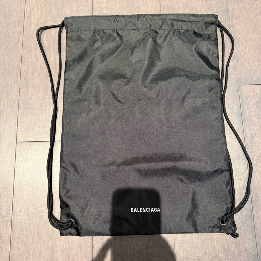 Balenciaga Black Drawstring Backpack